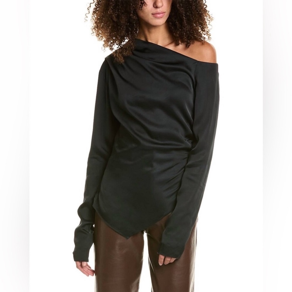 A.L.C. Jamie Top in Black Open Shoulder Size 4 NWOT